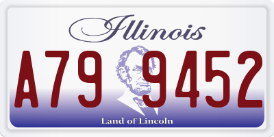 IL license plate A799452