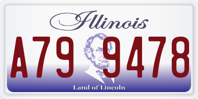 IL license plate A799478