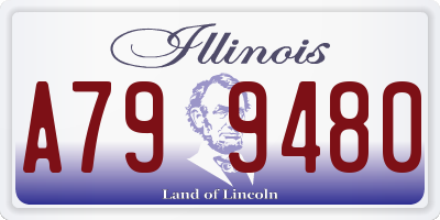 IL license plate A799480