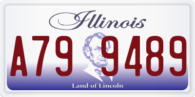 IL license plate A799489