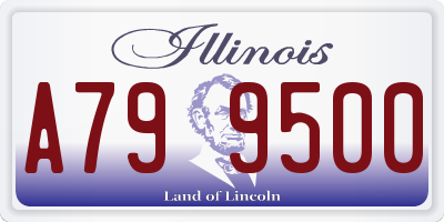 IL license plate A799500