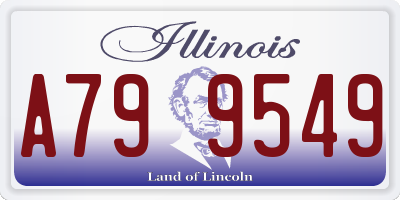 IL license plate A799549