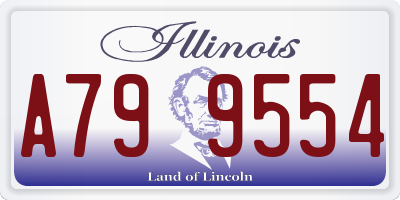 IL license plate A799554