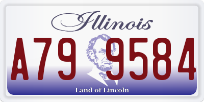 IL license plate A799584