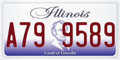 IL license plate A799589