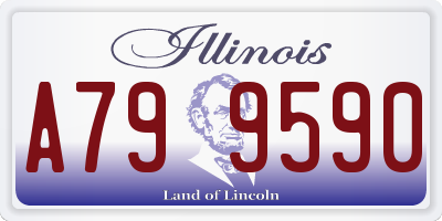 IL license plate A799590