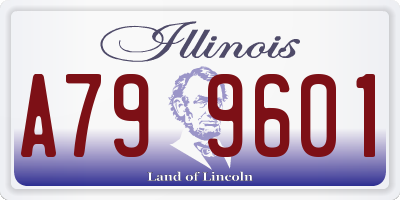 IL license plate A799601