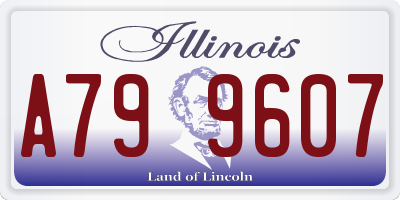 IL license plate A799607