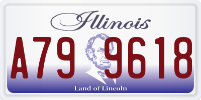 IL license plate A799618