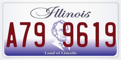 IL license plate A799619