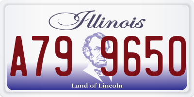 IL license plate A799650
