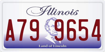 IL license plate A799654