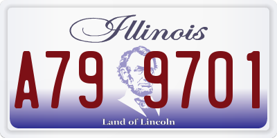 IL license plate A799701
