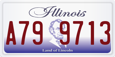 IL license plate A799713