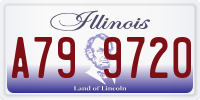 IL license plate A799720