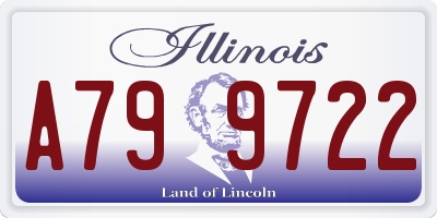 IL license plate A799722