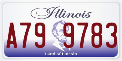 IL license plate A799783