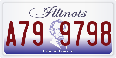 IL license plate A799798