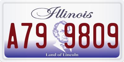 IL license plate A799809