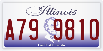 IL license plate A799810
