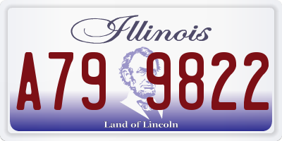 IL license plate A799822