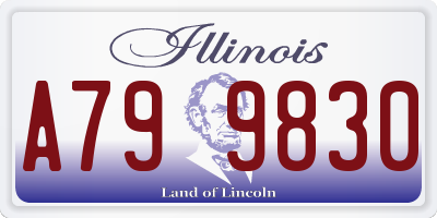 IL license plate A799830