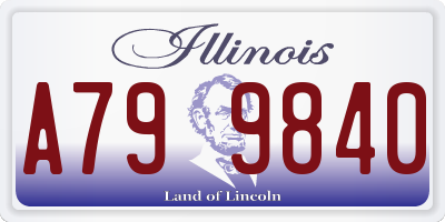 IL license plate A799840