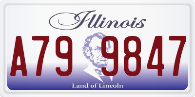 IL license plate A799847