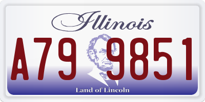 IL license plate A799851
