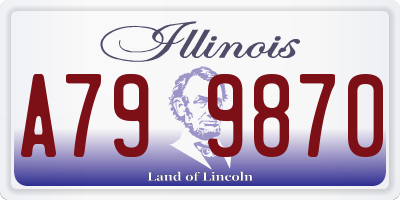 IL license plate A799870
