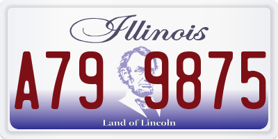 IL license plate A799875