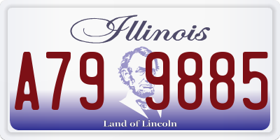 IL license plate A799885