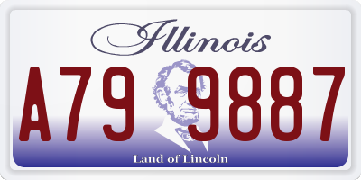 IL license plate A799887