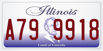 IL license plate A799918