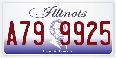 IL license plate A799925