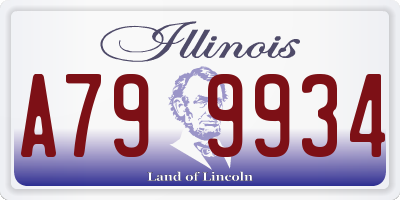 IL license plate A799934
