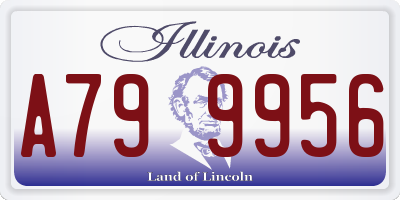 IL license plate A799956