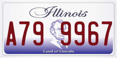 IL license plate A799967