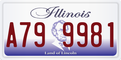 IL license plate A799981