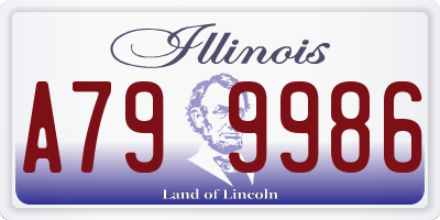 IL license plate A799986