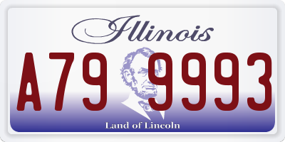 IL license plate A799993