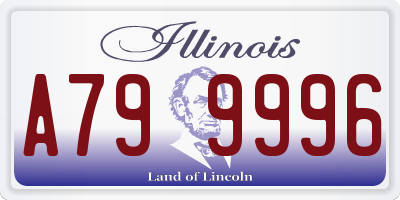 IL license plate A799996