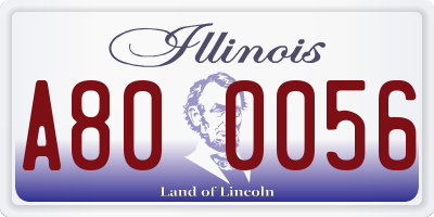 IL license plate A800056