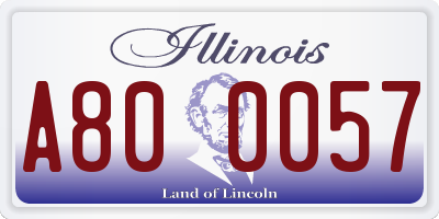 IL license plate A800057