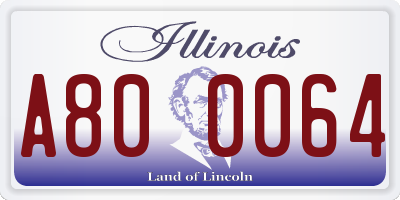 IL license plate A800064