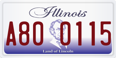 IL license plate A800115