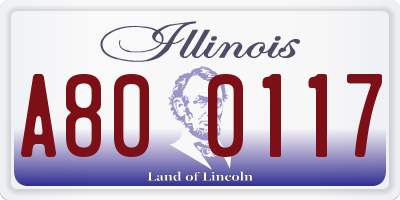 IL license plate A800117