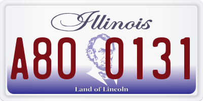 IL license plate A800131