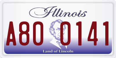 IL license plate A800141