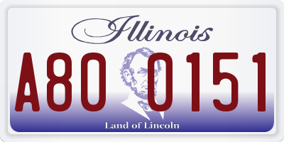 IL license plate A800151